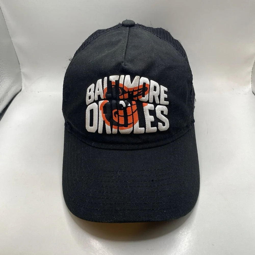 Baltimore Orioles Hat Youth‎ New Era Black Snapback Trucker Cleaned VGC SEE PICS